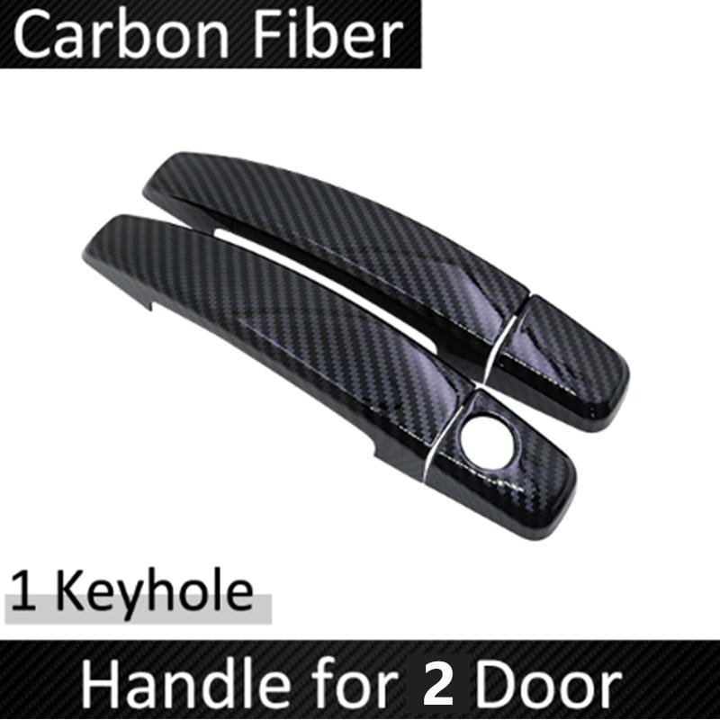 Black Carbon Fiber for Chevrolet Camaro 2010 2011 2012 2013 2014 2015 Door Handle Cover Sticker Decorations Car Accessories ji2