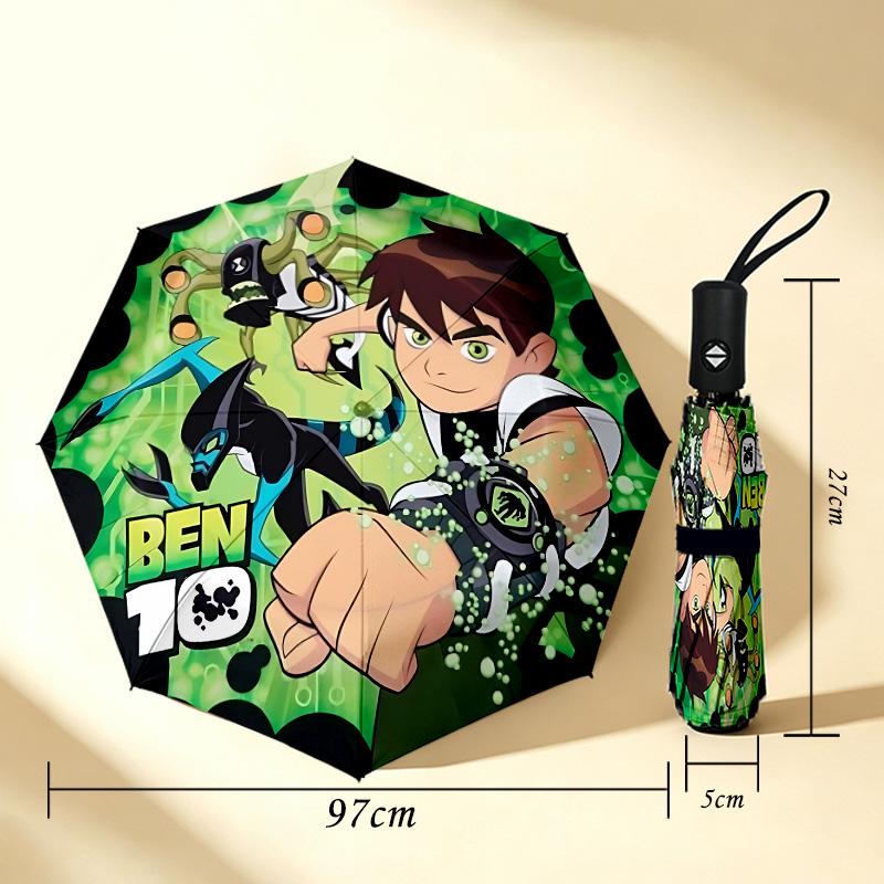 Ben Adventure 8 Ribs 3Fold Black Glue Uv Protection Umbrella Sun Protection Rainproof Compact Folding Umbrella For Travel Daily Use C923759