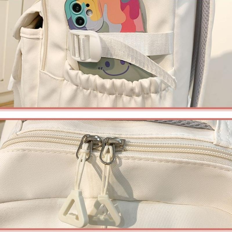 1pcs / 2 Pcs School Bags for Teenage Girls Red Alphabet Cute Gift Students Bookbag Letters Travel Waterproof Bagpack