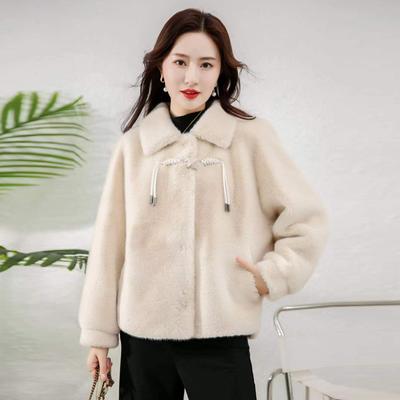 Новое зимнее теплое шерстяное пальто среднего возраста, свободное материнское пальто из благородного и модного флиса из искусственной норки