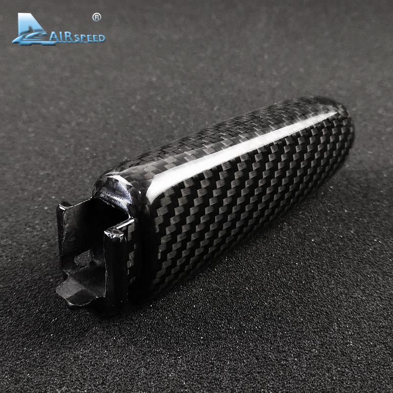 Real Hard Carbon Fiber for Ford Mustang 2015 2016 2017 2018 2019 2020 2021 2022 Handbrake Car Replace Grips Cover Accessories