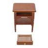 1:12 масштаб кукольный домик тумбочка миниатюрный прикроватный столик каштановый деревянный прикроватный шкаф мебель для