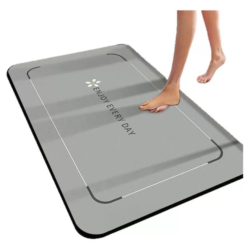 Diatom Mud Absorbent Floor Mat Bathroom Toilet Door Entry Non Slip Foot Mat Toilet Toilet Carpet