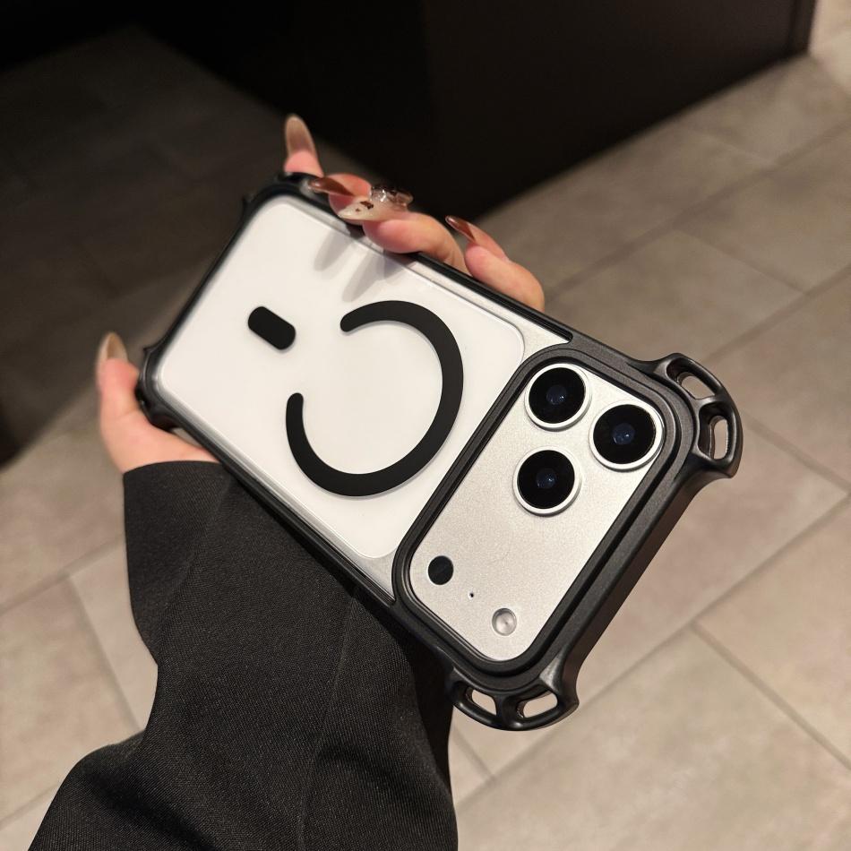 New Magnetic Clear Phone Case For iPhone 17 14 Plus 15 11 12 13 16 Pro Max Wireless Charging Four-corner Anti-drop Protective Cover Fundas