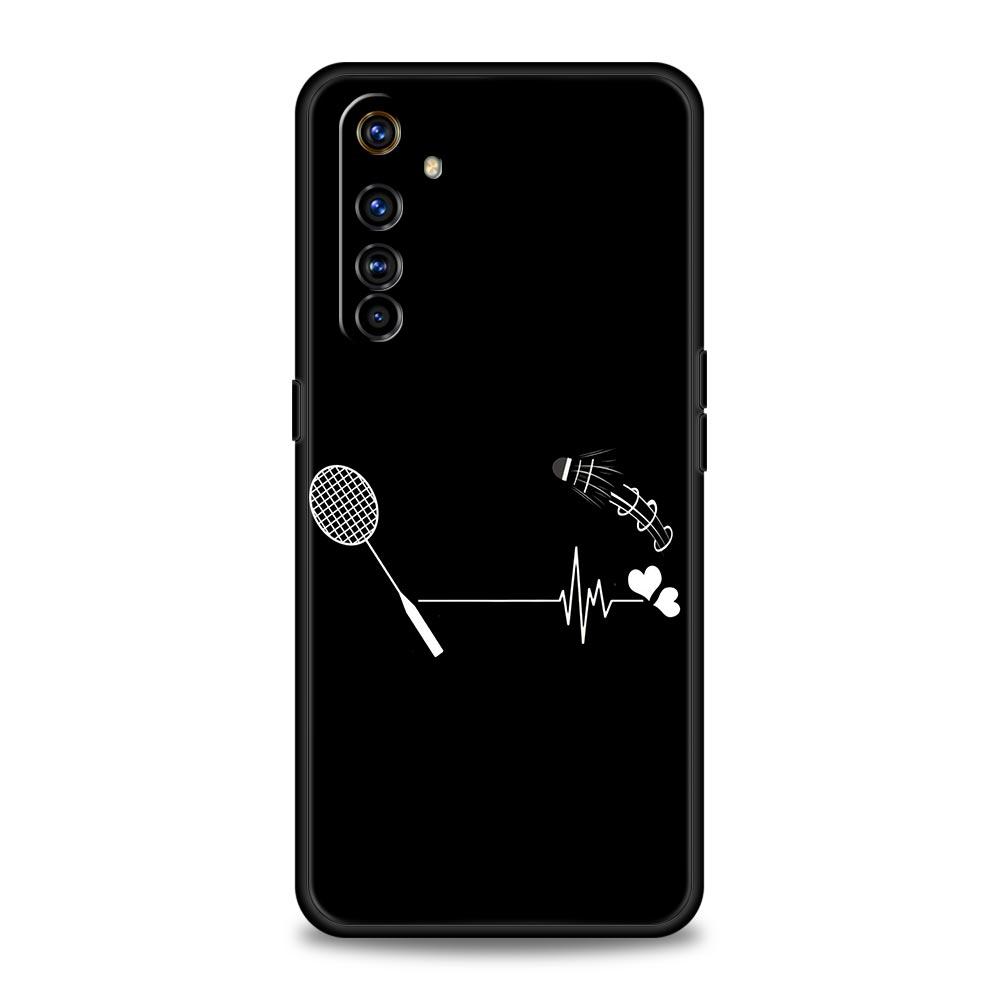 Чехол для телефона с бадминтоном Для Realme 13 12 10 9 8 7 GT3 GT5 GT2 Pro Plus 5G C21 C25 C35 GT Neo 2 3 3T 5 Чехол