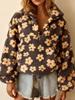 Свитшот из флиса с цветочным принтом - Женский теплый пуловер в европейском и американском стиле, осень/зима 2025