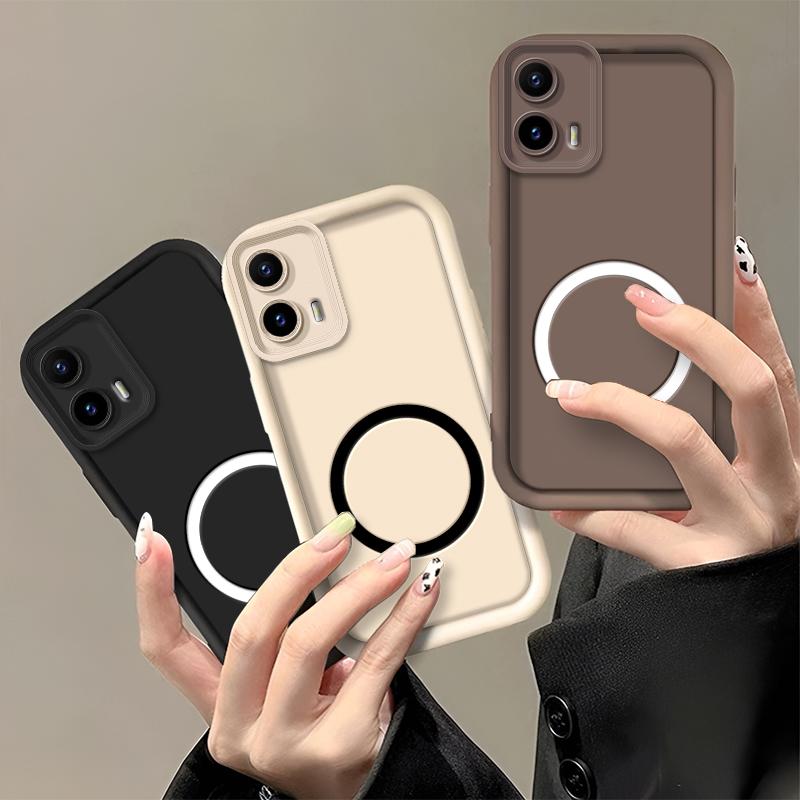Чехол для телефона Motorola Moto G04 G05 G10 G04S E15 G30 G20 G15 G24 Power Case Ударопрочный Силиконовый Мягкий Чехол Магнитная Наклейка