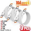 3-1 шт. 120 Вт 10 А быстрое зарядное устройство PD Dual Type C кабель для быстрой зарядки кабель для передачи данных для Samsung IPhone 15 16 Xiaomi универсальный