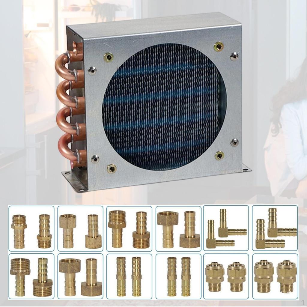 Конденсатор для холодильника Компактный алюминиевый оребренный Маленький радиатор с воздушным охлаждением Водяное охлаждение