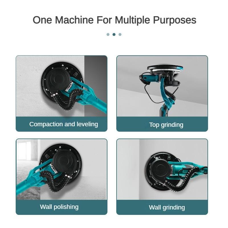 Ручная шлифовальная машина для стен мощностью 750 Вт, бесщеточный инструмент для полировки стен, шпаклевка для стен, электрическая полировальная машина для беспыльного использования.