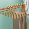 32CM Space Alloy Pants Hangers Closet Organizer,Anti-Slip Trousers Rack Solid Metal Drying Rack,Bold 6MM,5P