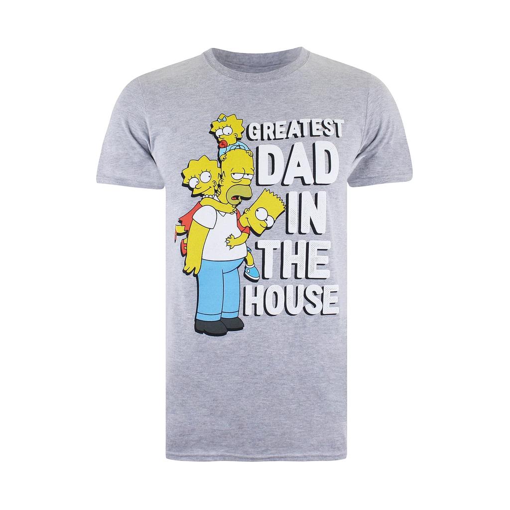 The Simpsons Greatest Dad In The House Grey Marl T-Shirt