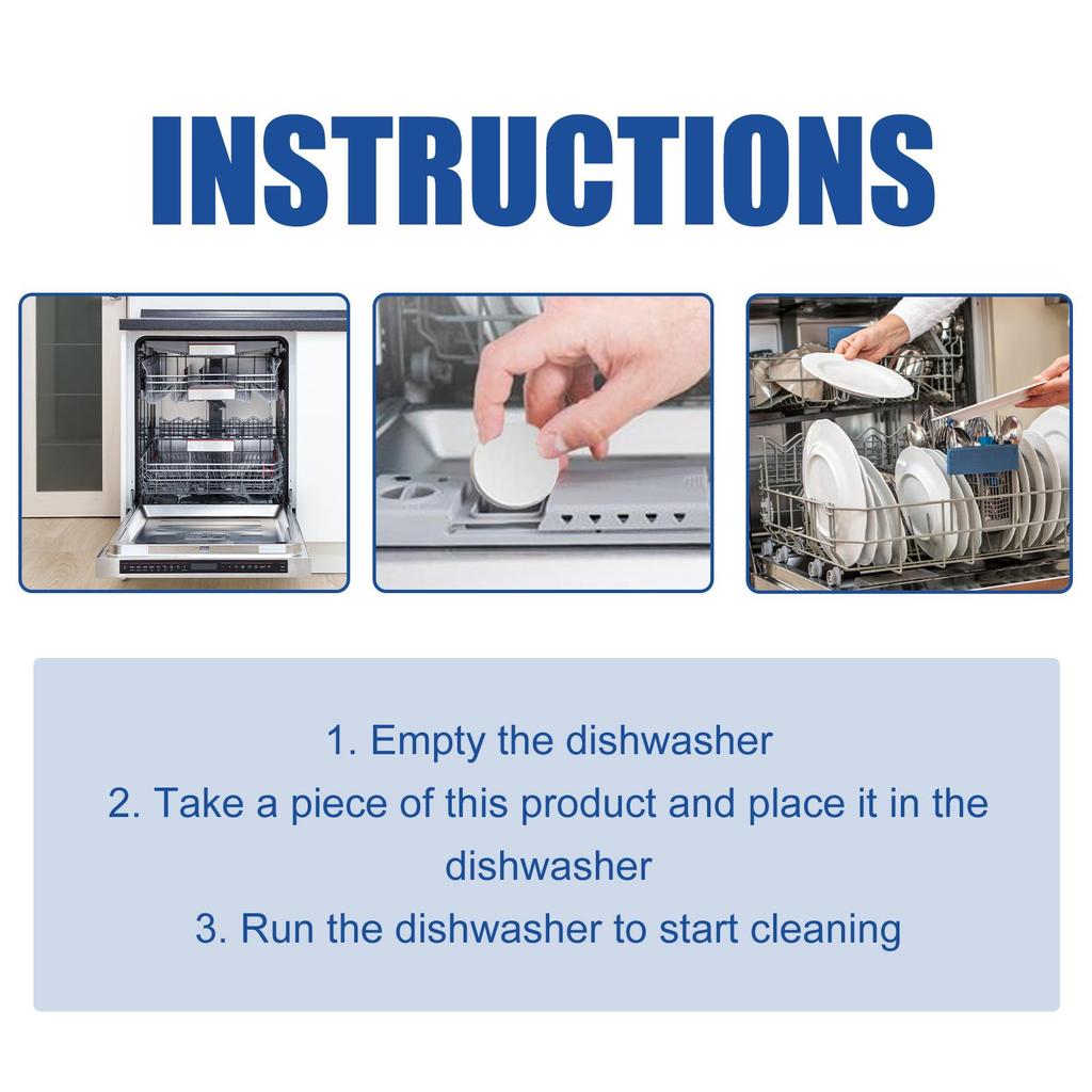 Jakehoe Листы для очистки посудомоечной машины 100 г - Эффективно удаляют жир, грязь, накипь и другие пятна. Мощный дезодоратор для посудомоечной машины.