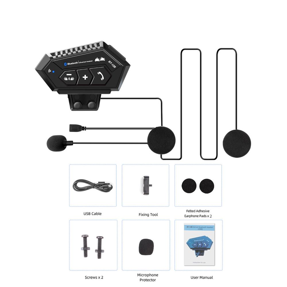 1/2 шт. Bluetooth-гарнитура для мотоциклетного шлема, беспроводной интерком, интеркомуникатор, водонепроницаемые мото-наушники IP56