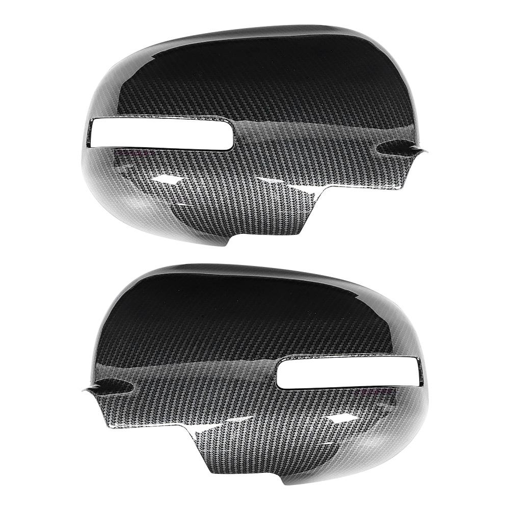Left Right Rearview Mirror Cover Carbon Fiber Decorative Cap Fit for Mitsubishi Outlander 13?16