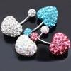 Fashion Stainless Steel Heart Belly Button Nail Piercing Fake Belly Button Ring Body Jewelry For Women