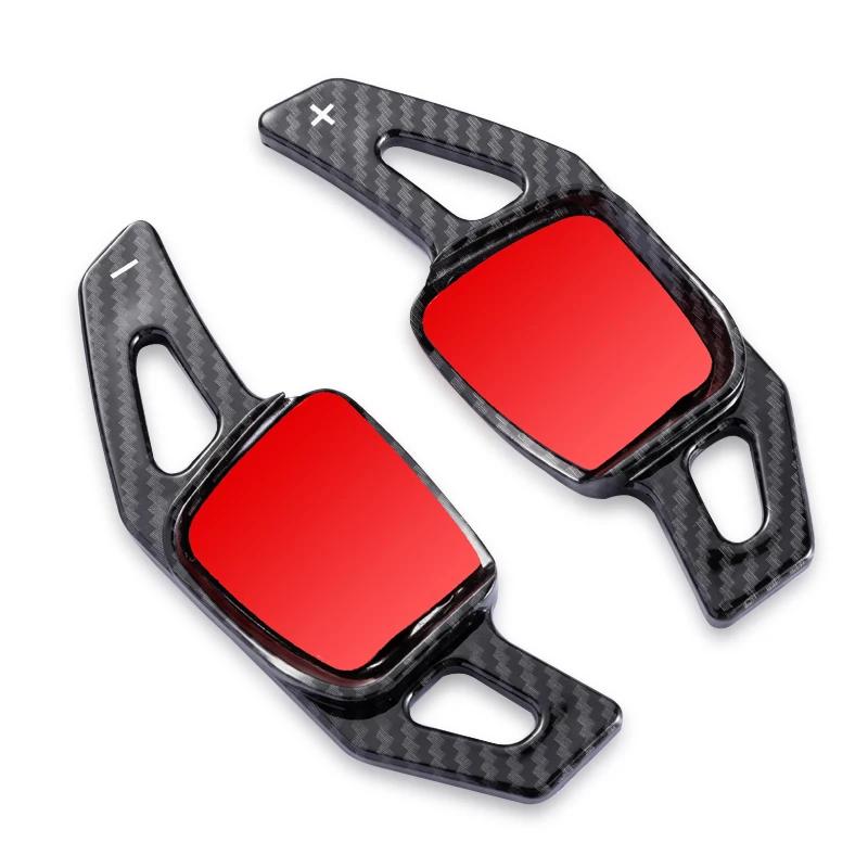 Carbon Fiber Car ABS Shifter Gear Shift Paddles Steering Wheel Paddle For Volkswagen VW Tiguan PASSAT Touareg Tharu Golf 8