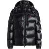 Polo Pony Embroidered Glossy Half High Neck Long Sleeve Down Jacket Men Jackets Black MNPOOTW16021456-001