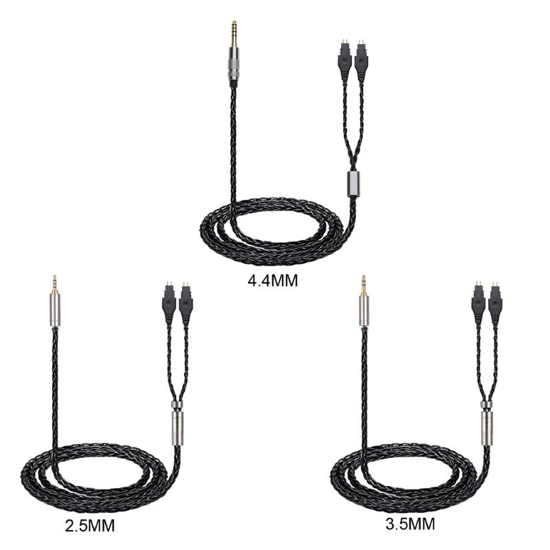 Replacement Upgrade Cable Wire for HD650 HD600 HD660s HD580 Headphone 4.4mm/3.5mm/2.5mm Plugs 1.5x4 Twiste Wire 1.5m
