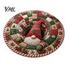 Indoor Festive Area Rug Christmas 3D Rug, Illusion Round Decorative Effect Holiday Carpet Floor Mat, for Home Living Room Decoration Winter Seasonal