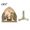 Religious Holiday Home Decorations Nativity Scene Wooden Tabletop Sign, Christmas Manger Holy Family Figurine Decor, Traditional Table Centerpiece