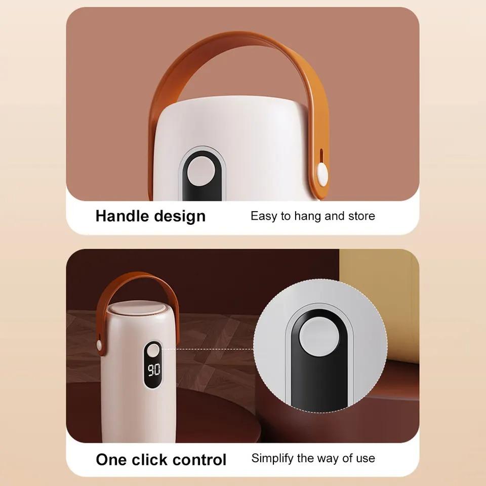 Портативная сушилка для одежды с таймером Мини-сушилка для одежды Большая вместимость Цифровой дисплей Подсветка барабана Одежда Нижнее белье Детская одежда Складная сушилка для одежды