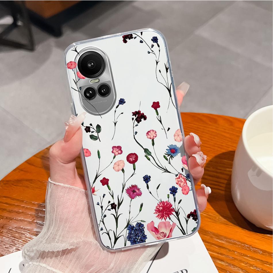Чехол для Oppo Reno 10 Pro 5G Специальный Мягкий Силиконовый Прозрачный Противоударный Чехол для Телефона для Oppo Reno10 10Pro Задняя Крышка Funda Capa