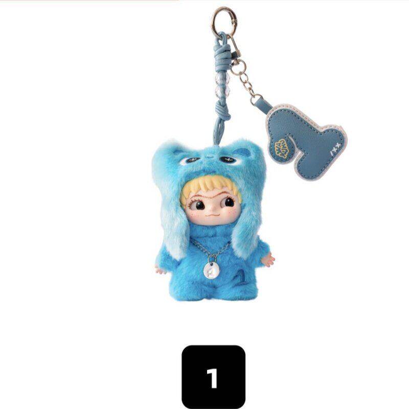 Genuine In Stock Wakuku 3.0 On A Roll Series  Dolls Cute Fluffy Collectable Figure Bag Charm Keychain Toys Holiday Gift