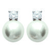[D7535] - Silver 'Pearl Legend' Ivory Silver Earrings (rhodium-plated) - 12 Mm
