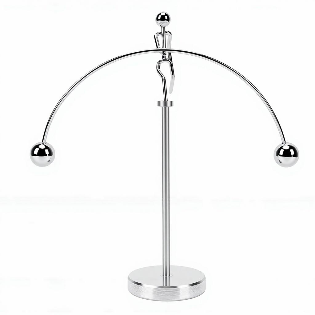 Mini Balance Toy Fun Desktop Ornament Metal Art Balance Sculpture for Home Office