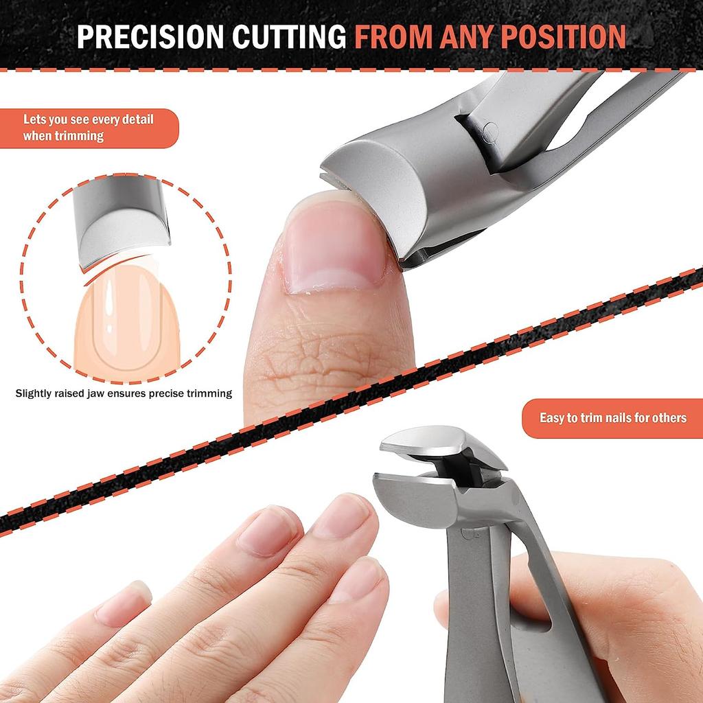 Angled Head Nail Clippers Ergonomic Toenail Clipper For Nails Stainless Steel Nail Cutter Nail Trimmer