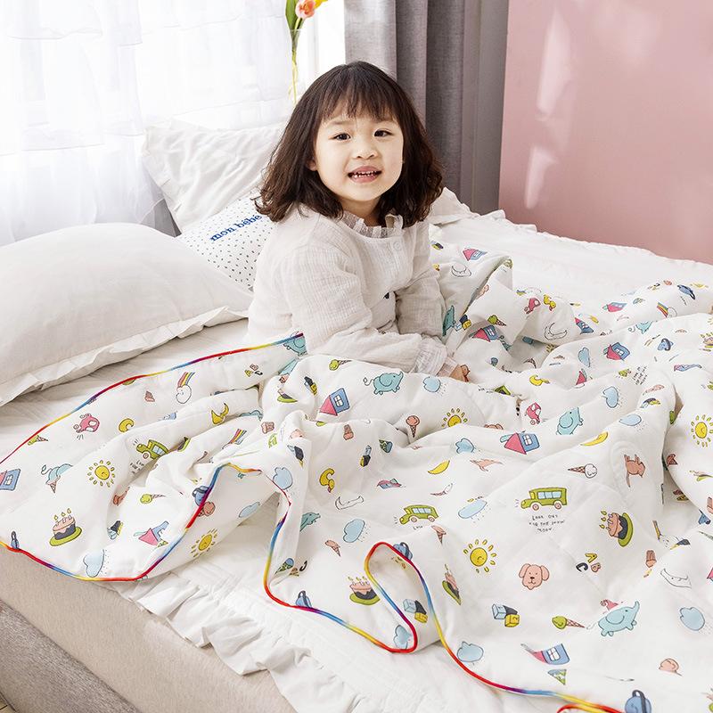Новая вафельная пряжа, хлопковое детское летнее одеяло, двухслойная пряжа, воздухопроницаемый чехол