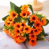 5 Fork 15Head Artificial Daisy Gerbera Flower Chamomile Flower Wedding Home Decoration Arrangement Party Decoration