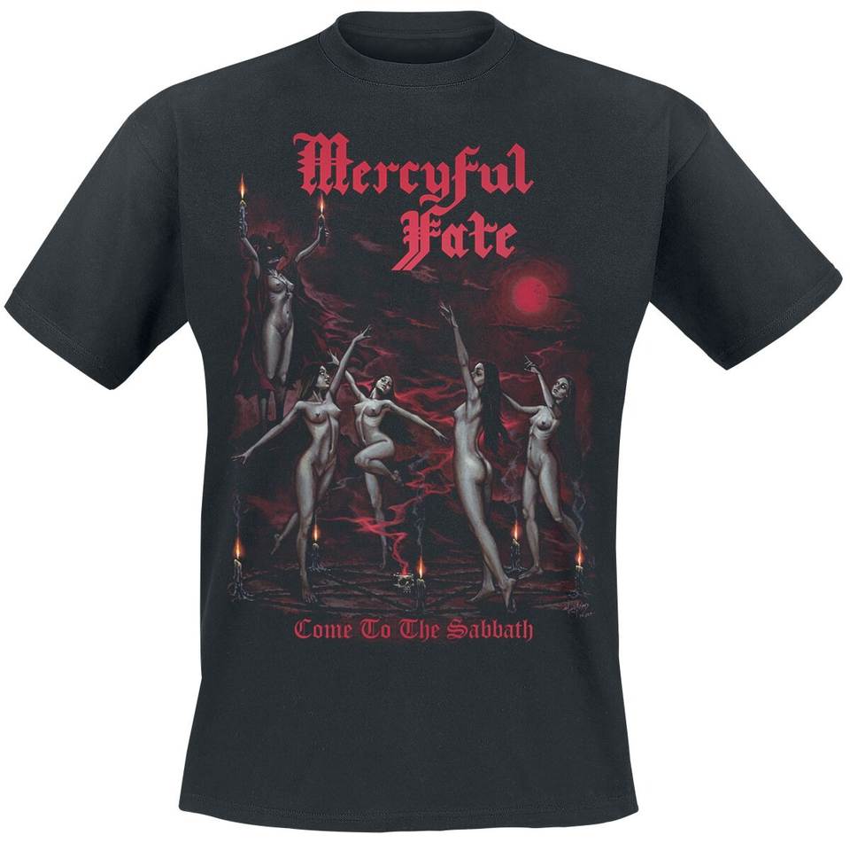 Unisex Cotton T-shirt Mercyful Fate Come To The Sabbath Witch Ritual Graphic Tee Heavy Metal Streetwear