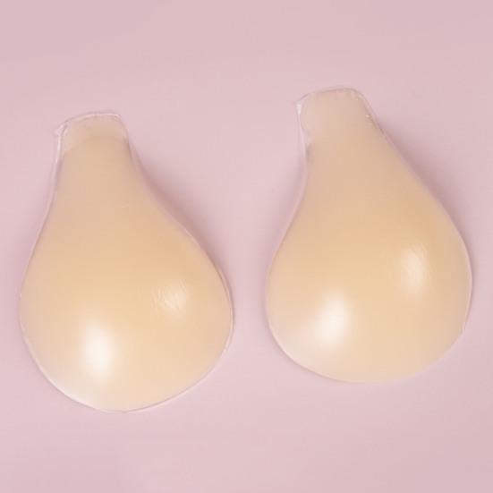 1 Pair Adhesive Chest Patches Silicone Invisible Anti-slip Reusable Natural Lift Fit Push-Up Bra Backless Strapless Outfits Soft Nipple Covers