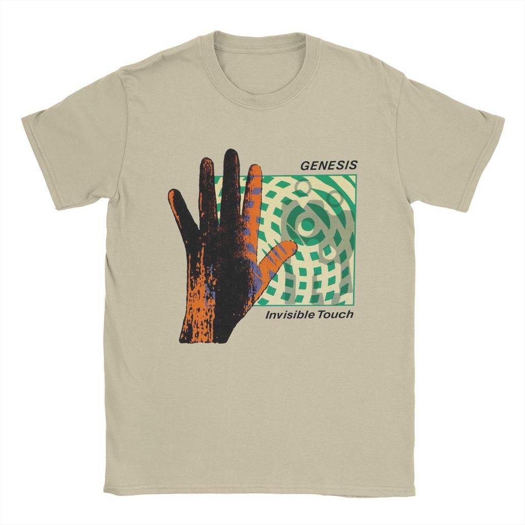 Футболки Genesis Invisible Touch для мужчин, винтажная футболка из чистого хлопка, футболка с круглым вырезом и коротким рукавом, идея для подарка, одежда
