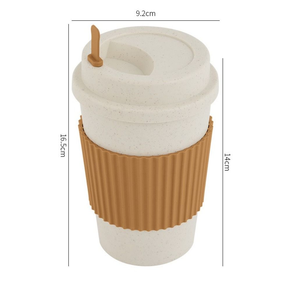 Кофейные чашки из пшеничной соломы с крышками, чашка для молока, портативная кофейная кружка, для дома