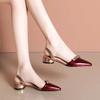 Women Cute Sweet Wine Red High Quality Spring Slip On Square Heel Shoes Lady Casual Beige Bow Tie Summer Shoes Ab635