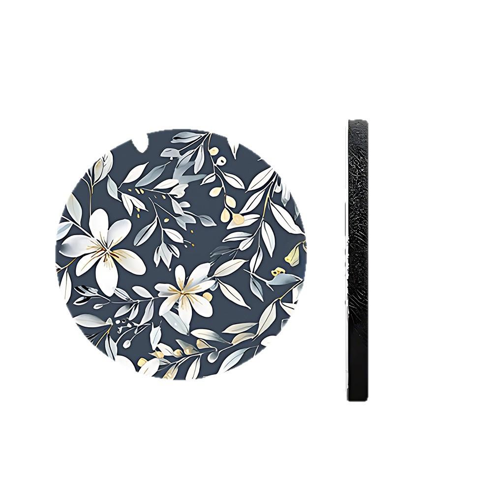 2 шт. Маленький Белый Цветок Автомобильная Подставка под Стакан Автомобильная Противоскользящая Подставка Подставка под Стакан для Воды Хранение на Центральной Консоли Противоскользящая Подставка Подставка под Стакан для Воды