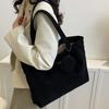 Women's Corduroy Shoulder Bag Large Capacity Handbags for Women Commuting Tote Bag Female Handbag Carry A Purse