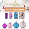 24PCS Christmas Ball Ornaments Mini Shatterproof Plastic Christmas Baubles Set for Holiday Party Wreath Tree Decor(1.57inch)