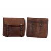 Quality Leather Motorcycle Saddle Bags Two Brown Leather Side Pouch Panniers