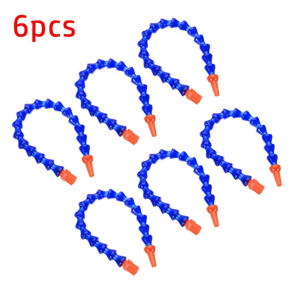 6pcs Plastic Flexible Water Oil Coolant Pipes Hose Round Nozzle 300mm for Lathe