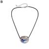 Овальная бусина ключицы цепочка ожерелье для женщин сплав геометрический кулон ожерелье шнур ключицы цепочка аксессуар