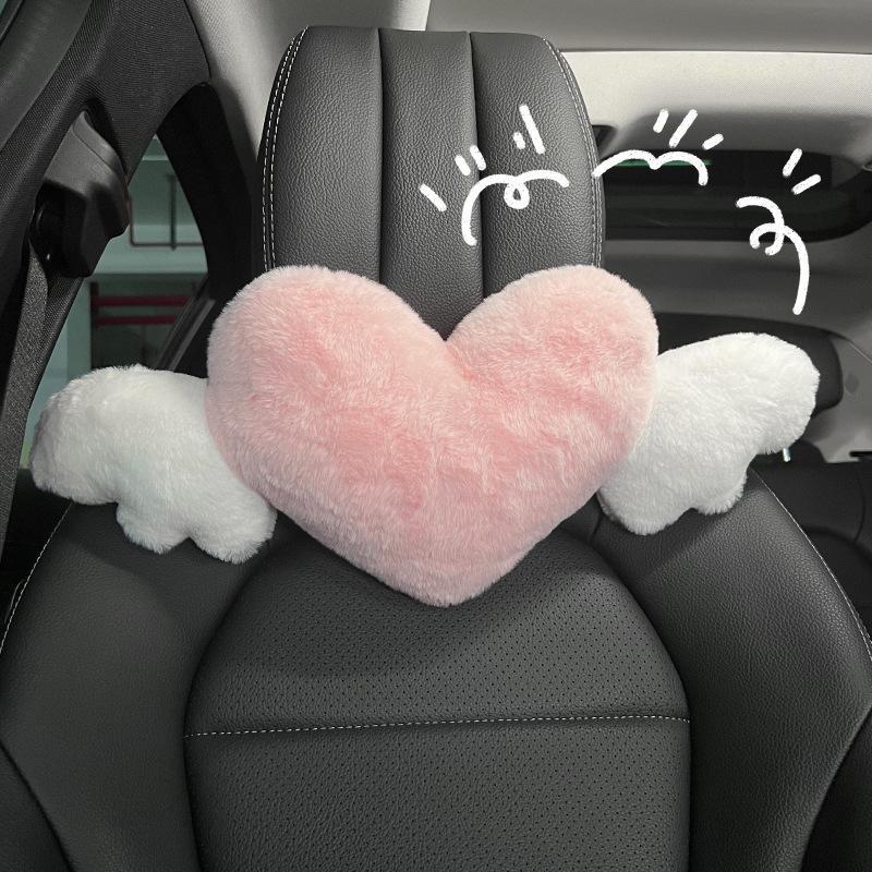 Плюшевая подушка Love для автомобильного подголовника, поддержки талии и шеи