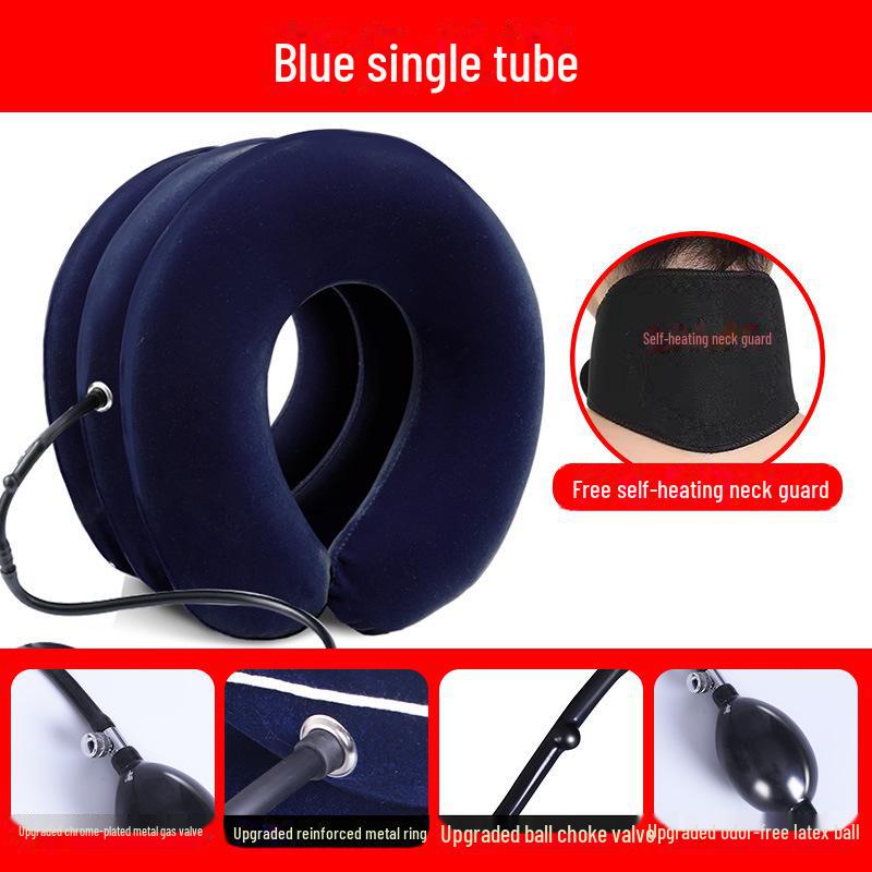 Надувное шейное поддерживающее устройство для вытяжения шеи и обезболивания