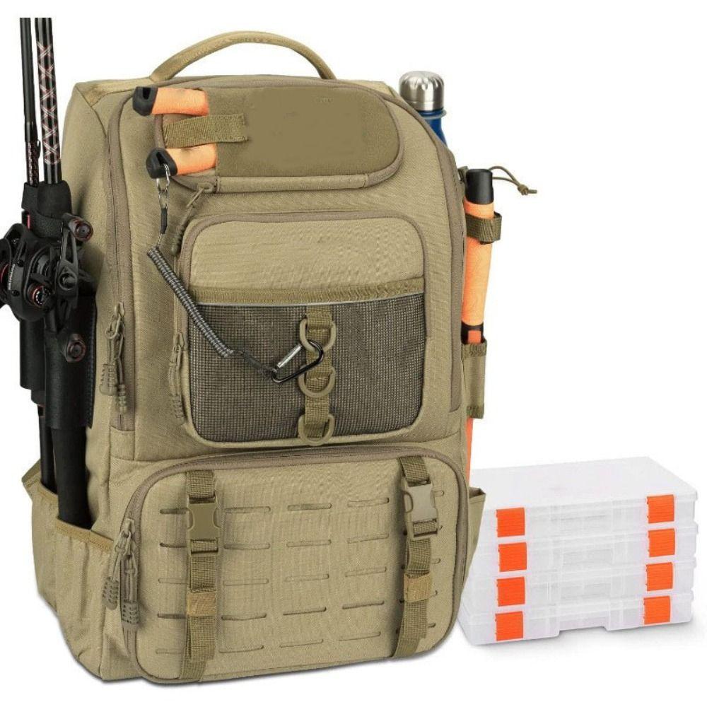 Multifunctional Fishing Tackle Backpack Large Capacity Fishing Gear Storage Bag Fishing Equipment