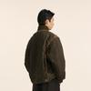 Men's Loose Fit Scarf Collar Short Cotton Jacket