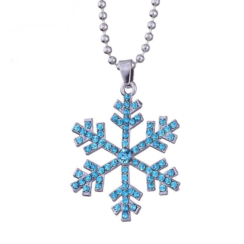 Детское ожерелье с подвеской в виде снежинки из кристаллов - украшения на Рождество и день рождения в стиле «Холодное сердце»