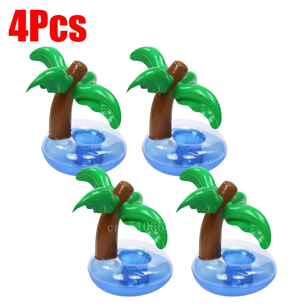 1-5Pcs Floating Cup Inflatable Flamingo Drinks Cup Holder Pool Float Bar Coasters Floatation Devices Pink Toy Drink Holder